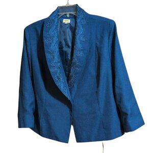 VTG together Blazer 1990s Single Button in a Royal Blue Lined long Sleeve Coat